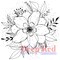 Deep Red Stamps Flower Burst Rubber Cling Stamp 3.1 x 3.1 inches